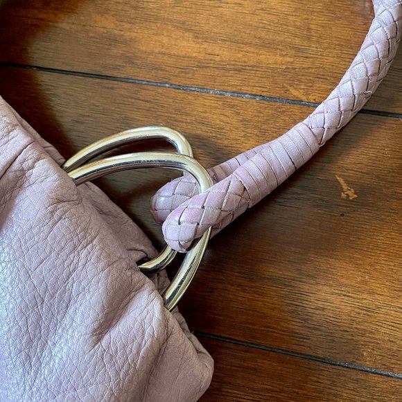 Elliott Lucca Purple Grained Leather Hobo Bag - Picture 8 of 12